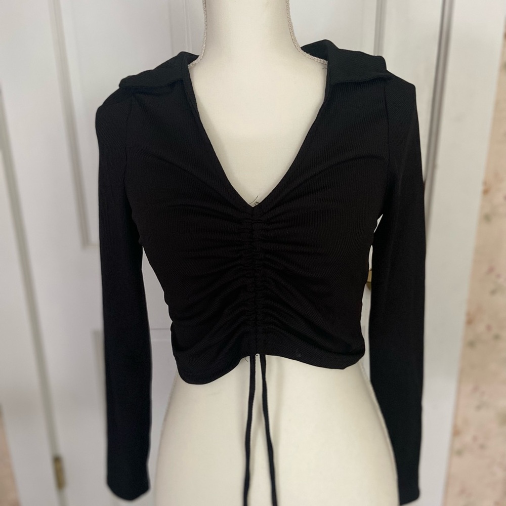 Long sleeve shirt, with tie